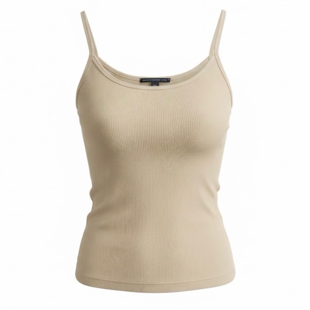 Ralph Lauren Sport Beige Scoop Neck Bulit in Bra Knit Camisole Size Medium